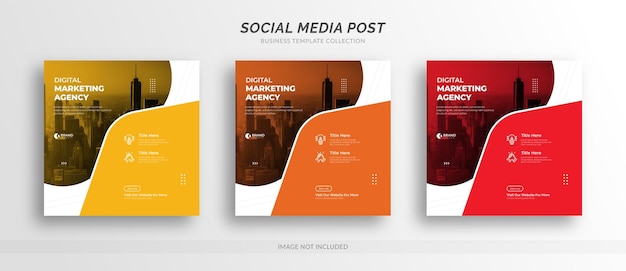 Vector digital business marketing promotion social media post web banner template