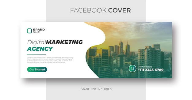 Digital business marketing promotion timeline facebook and social media cover template