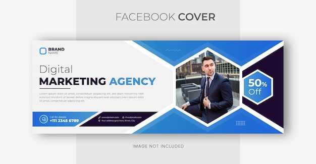 Digital business marketing promotion timeline facebook and social media cover template