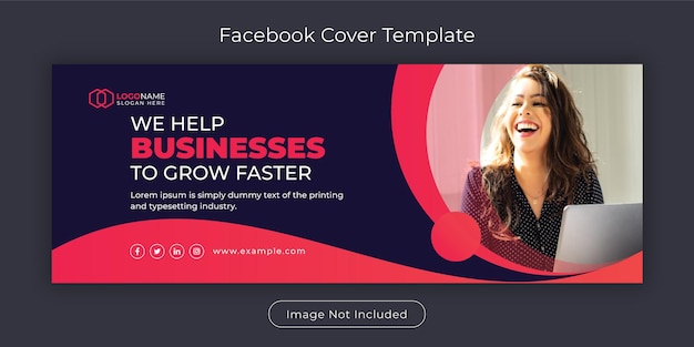 Digital business marketing social media post and facebook cover template