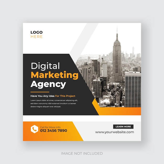 Digital business marketing social media post and Instagram post banner template