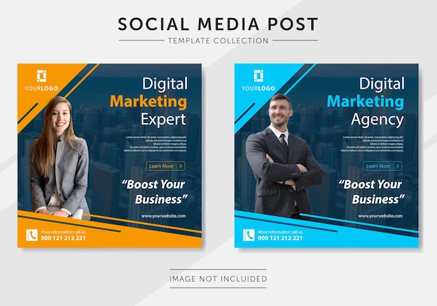 Digital business marketing social media post template