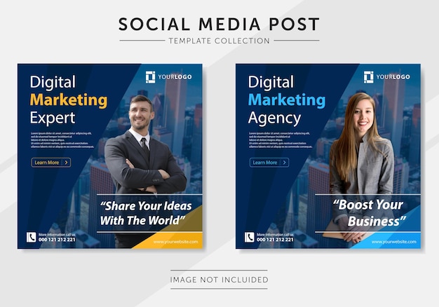 Digital business marketing social media post template