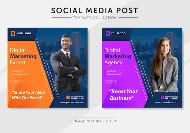 Digital business marketing social media post template