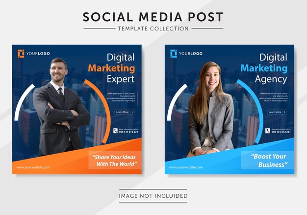 Digital business marketing social media post template