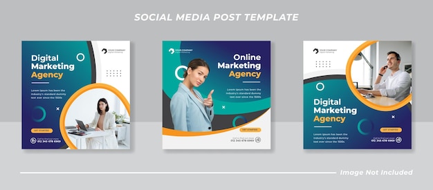 Digital business marketing social media post template