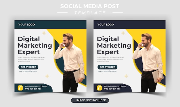 Digital business marketing social media post template