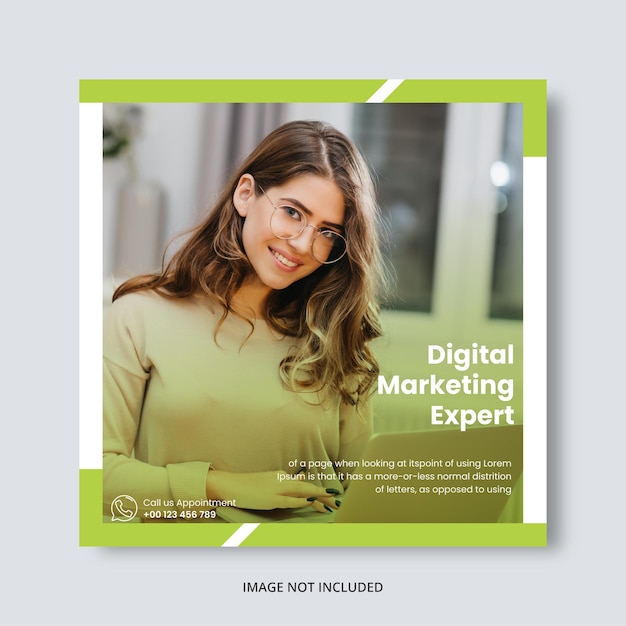 Vector digital business marketing social media post template