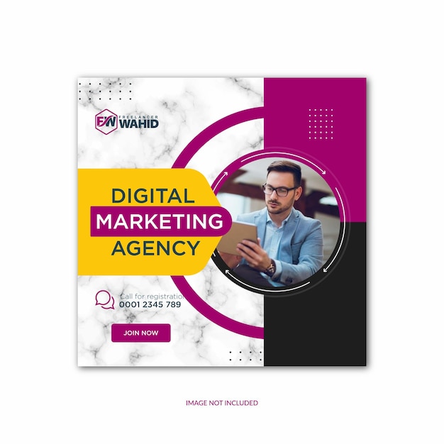 Digital business marketing social media post template