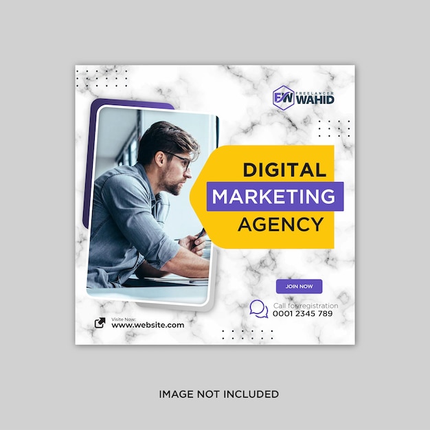 Digital business marketing social media post template