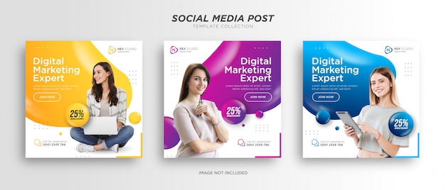 Digital business marketing social media post template