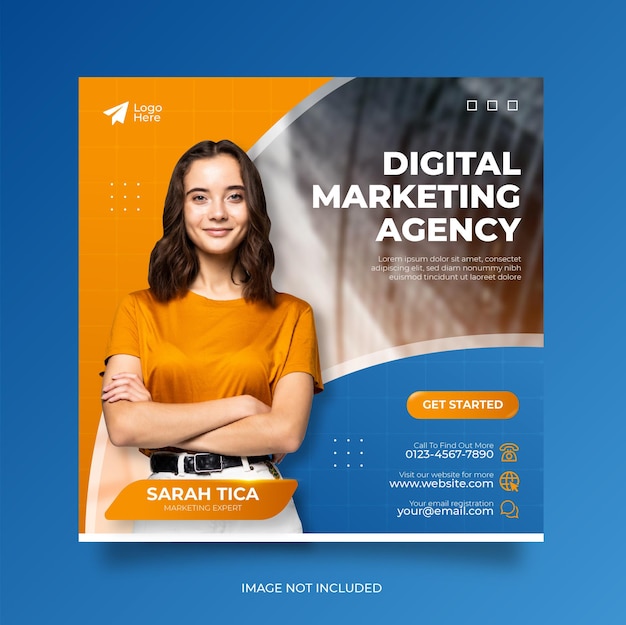 Digital business marketing social media post template