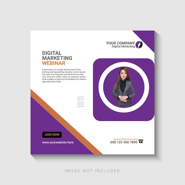 Digital business marketing social media post template