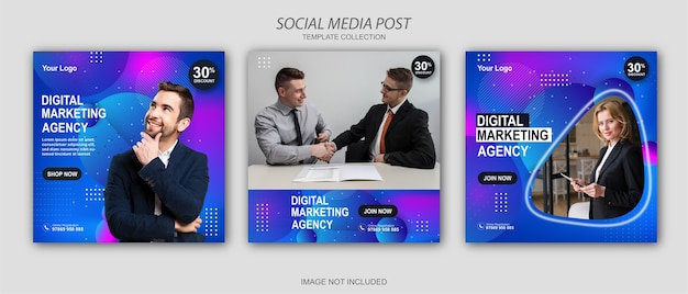 Post di social media di marketing aziendale digitale e banner web