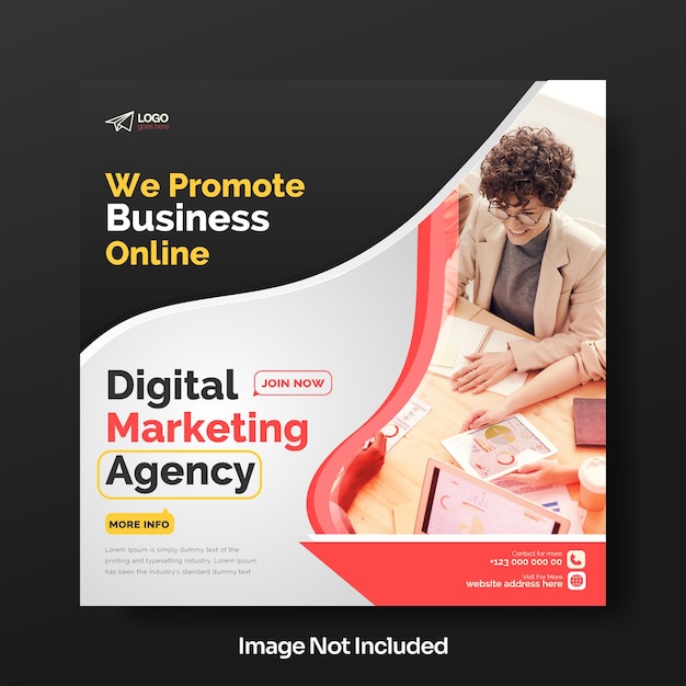 Digital business promotion post template