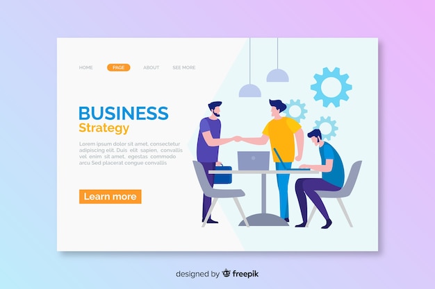 Digital business strategy landing page