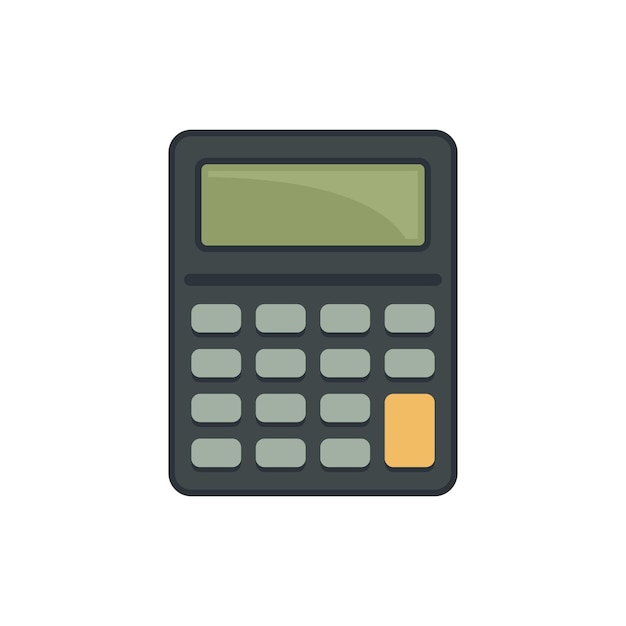 Vector digital calculator icon flat illustration of digital calculator vector icon isolated on white background