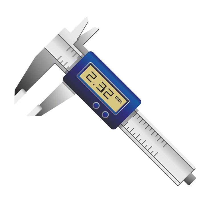 Vector digital caliper icon color vector illustration