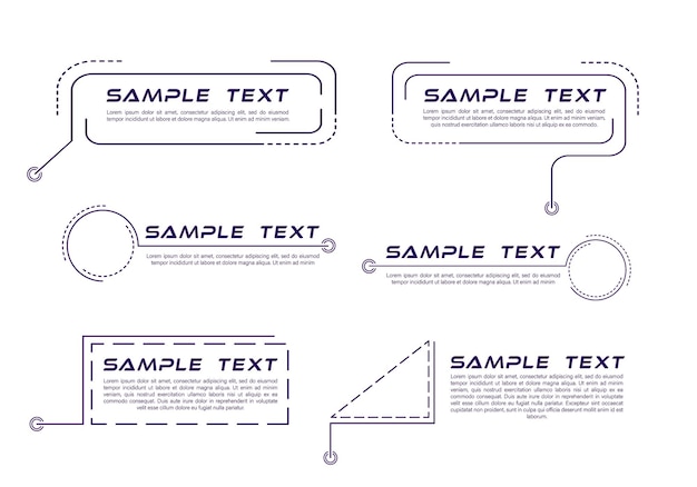 벡터 디지털 콜 아웃 제목. hud 기술 배너 서식 파일 집합입니다.