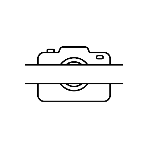 Digital camera photography logo vector emblem template