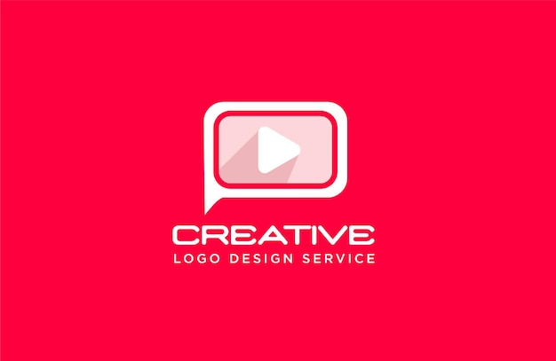 Digital chat logo Play icon or online play button also online class logo