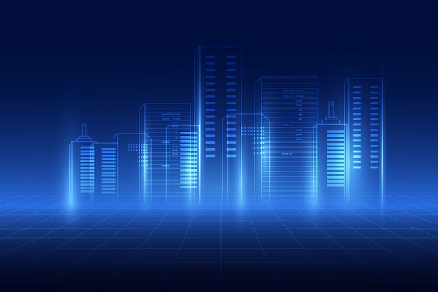 Digital city background