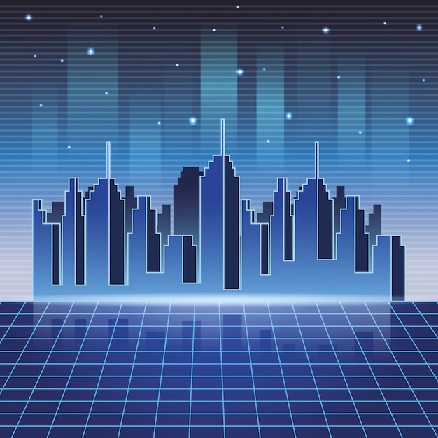 Digital cityscape background