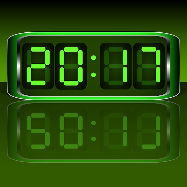 Digital clock . digital uhr nummer. vektor illustration