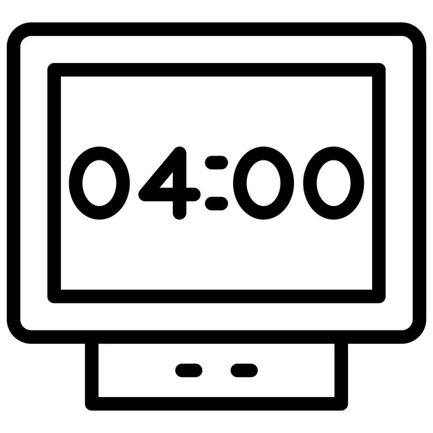 Digital Clock Icon Style