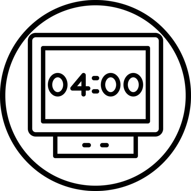 Vector digital clock icon style