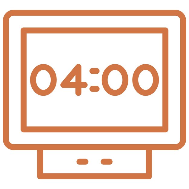 Vector digital clock icon style