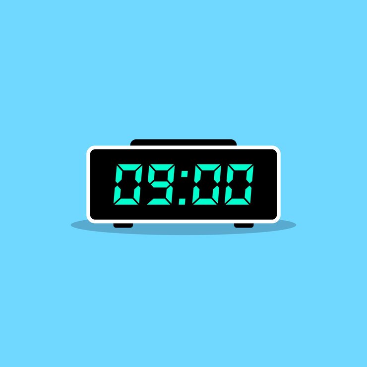 Vector digital clock icon vector design illustration