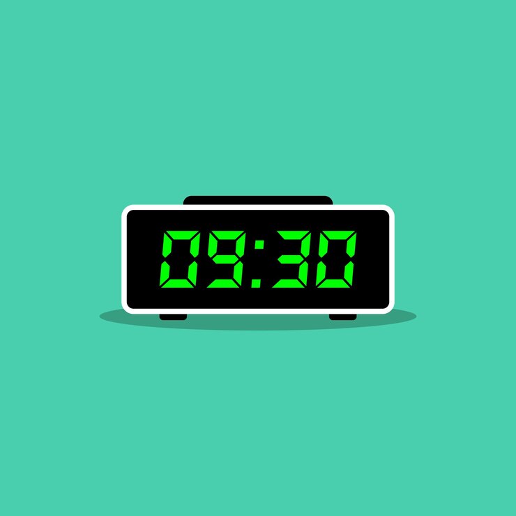 Vector digital clock icon vector design illustration