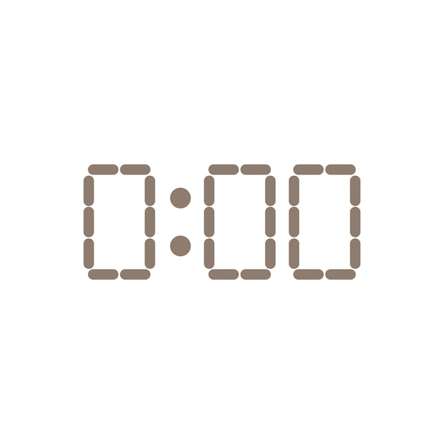 digital clock icon vector design templates