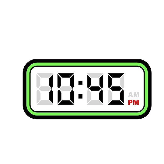 Premium Vector Digital Clock Show At premium-vector-digital-clock-show-at