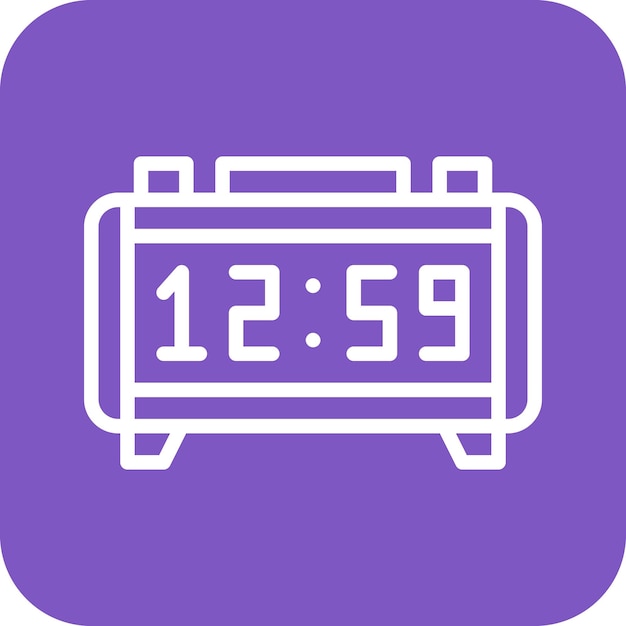 Digital Clock vector icon illustration of Homeware iconset