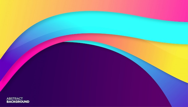 Digital colorful abstract wave background