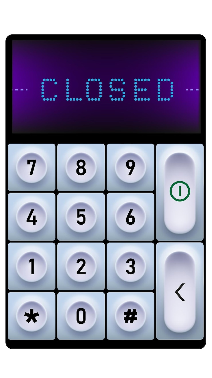 Vector a digital combination lock vector illustration