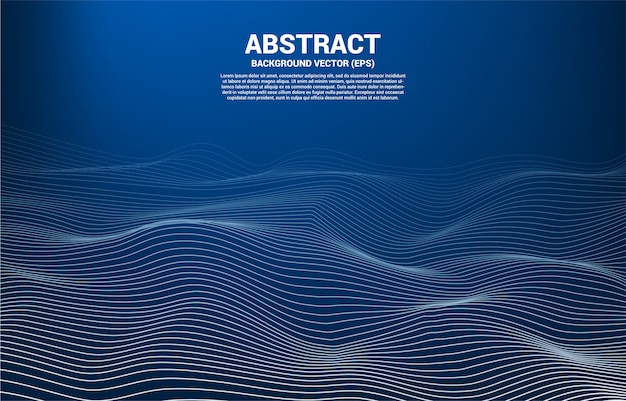 와이어 프레임과 디지털 컨투어 곡선 라인과 웨이브. 3D 미래 기술 개념에 대 한 추상적 인 배경