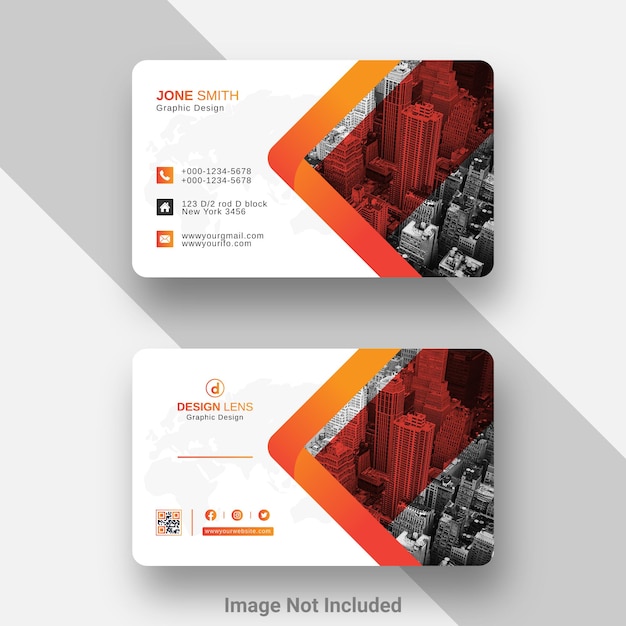 Digital corporate business card design template