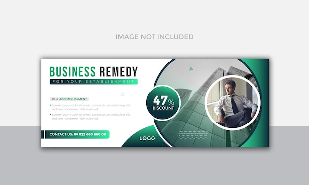 Digital corporate facebook cover design template for marketing agency