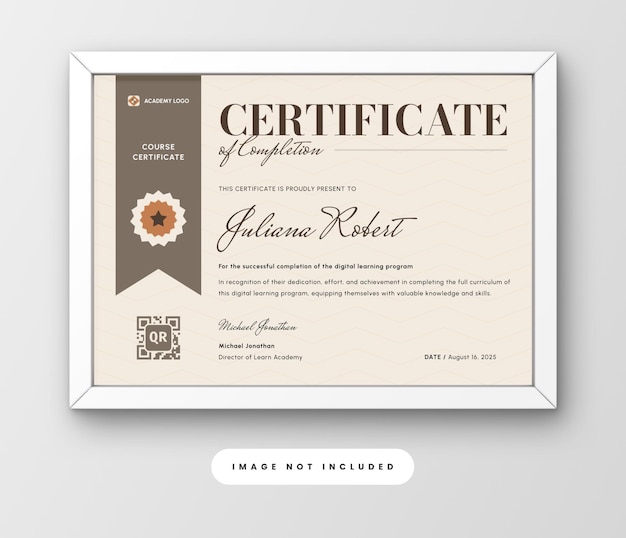 digital course completion certificate
