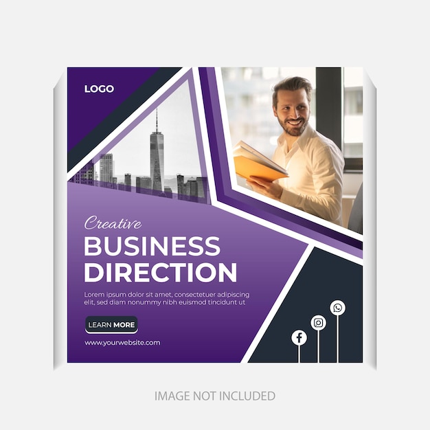 Vector digital creative business direction agency social media post