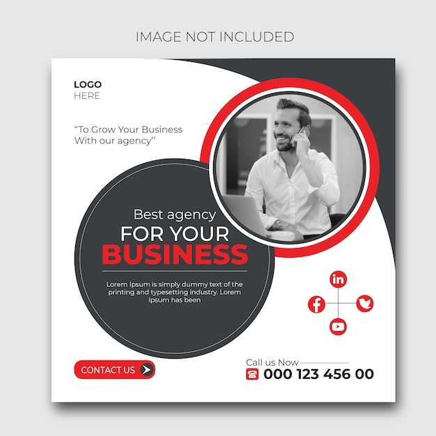 Digital creative marketing agency social post template