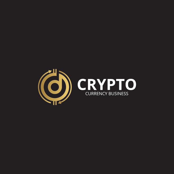 Vector digital crypto currency logo template. abstract d letter crypto currency logo vector icon.