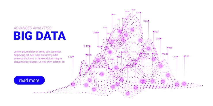 Vector digital data visualization abstract technology wallpaper