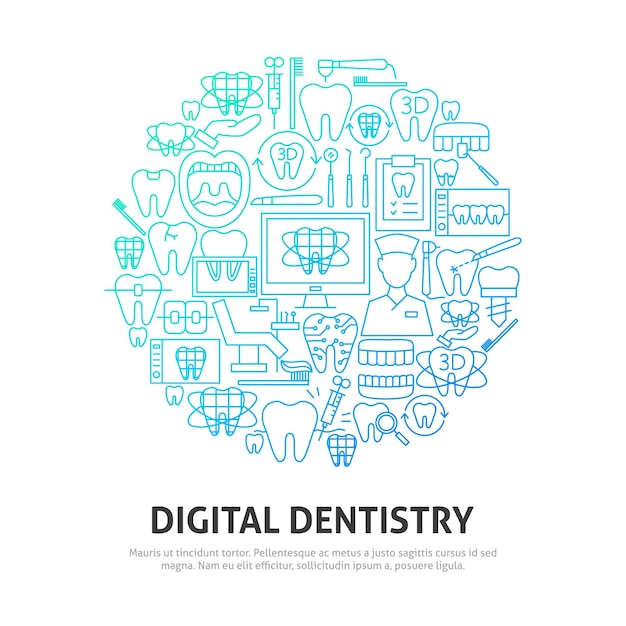 Digital Dentistry Circle Concept