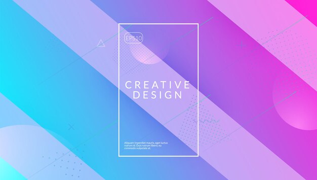 Digital Design Blue Trendy Shape Minimal Website Bright Page Wave Geometric Cover Abstract Flyer Business Illustration Flat Landing Page Violet Digital Design