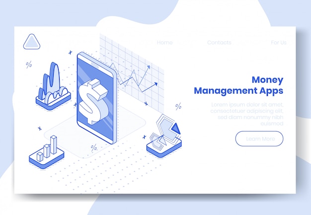 Digital design isometric concept