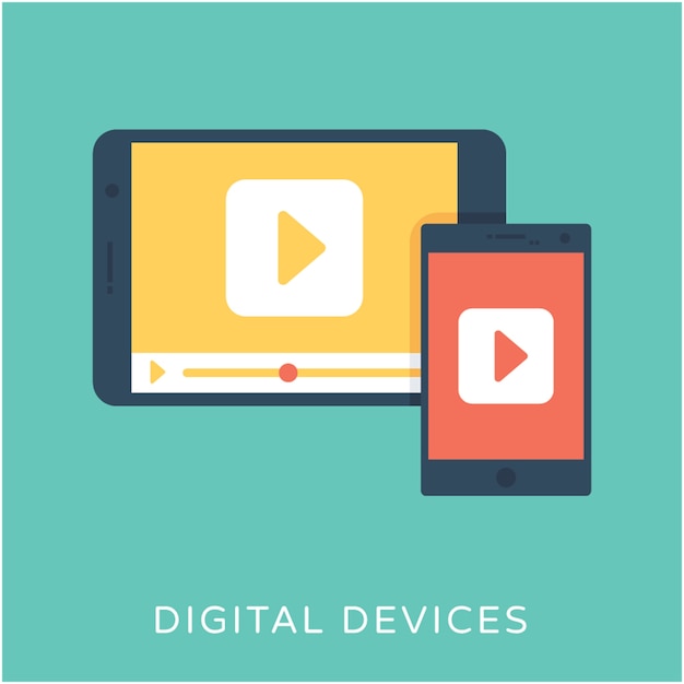 Digital Devices Flat Vector Icon